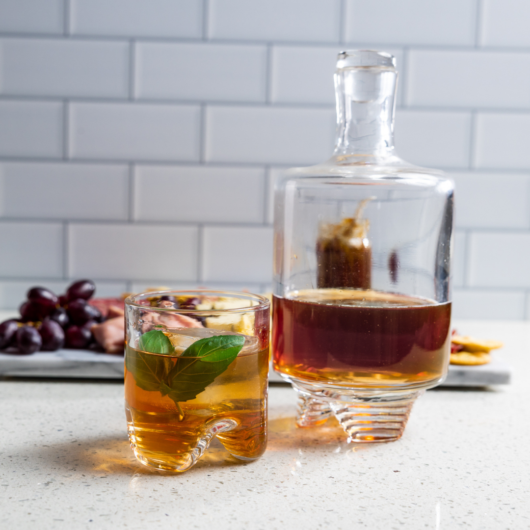 Hand-Blown Glass Decanter