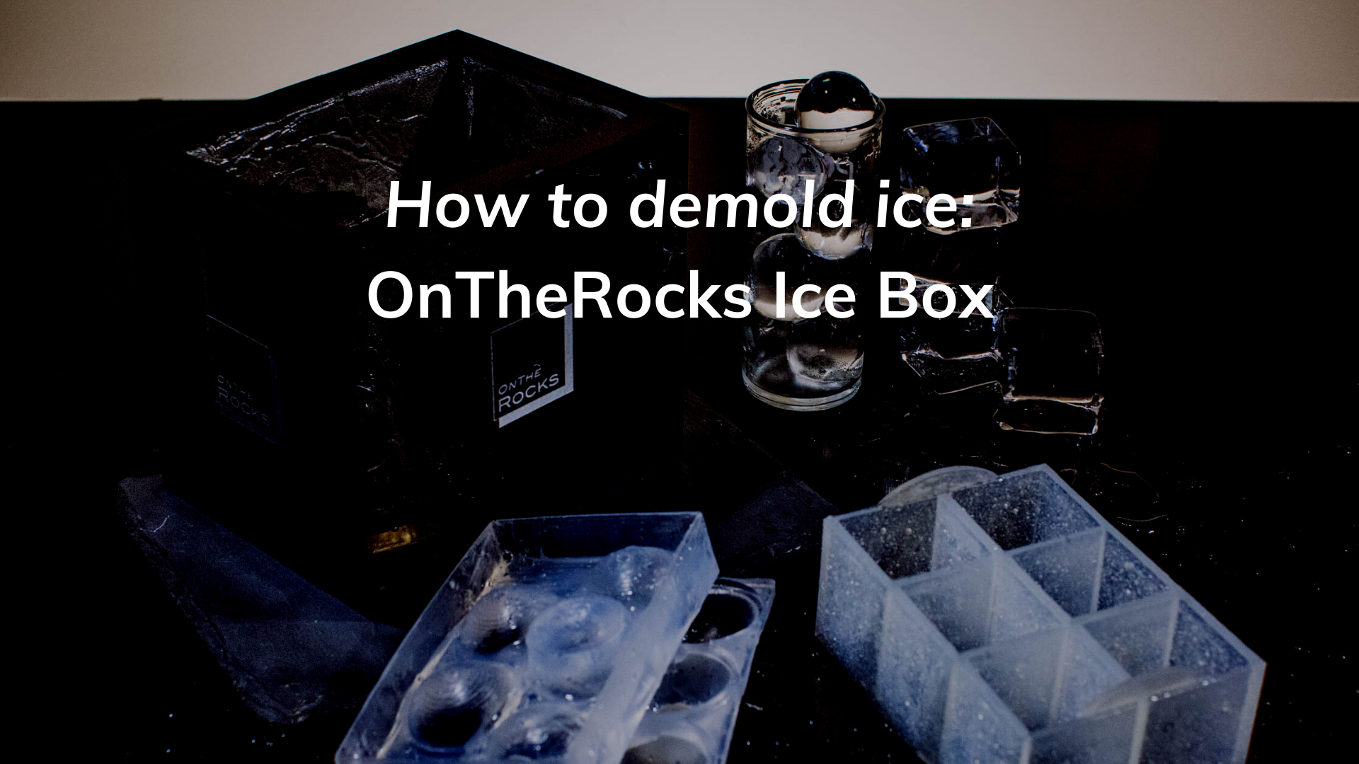 A video showing how to demold the clear ice cubes or spheres made in the OnTheRocks Ice Box