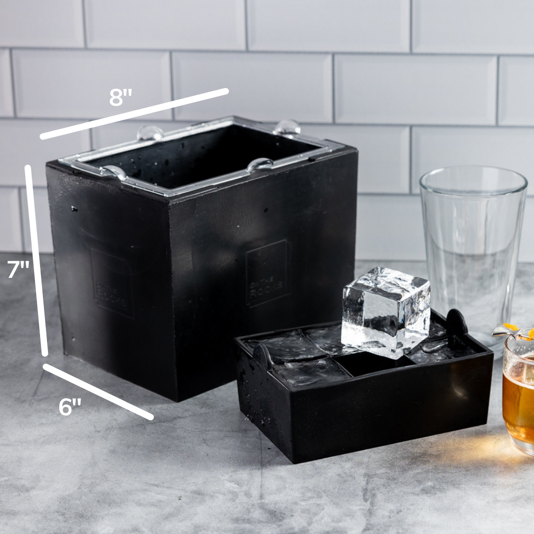 Ontherocks - Crystal-Clear Ice Cube Maker Make Big 2 inch Clear Cubes at Home